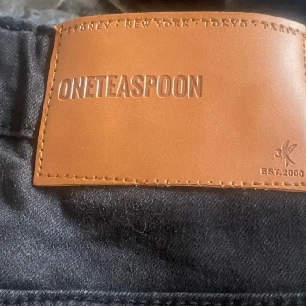 One Teaspoon Black Punk Jean Mini Skirt Size‎ 6-7